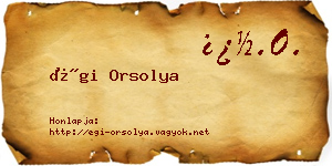 Égi Orsolya névjegykártya