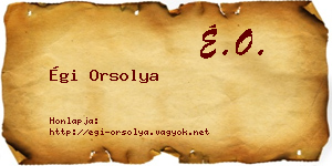 Égi Orsolya névjegykártya